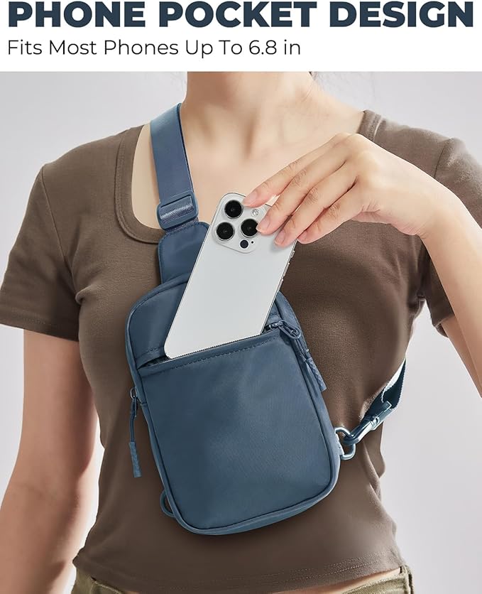 CHOLISS Small Sling Bag for Women and Men, Crossbody Bags Trendy Fanny Packs Chest Bag with Extended Strap