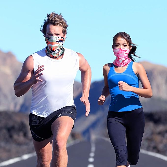 Geyoga Winter Face Mask for Men UV Protection Mask Sunscreen Breathable Windproof Neck Gaiters Scarf Fishing Cycling Running