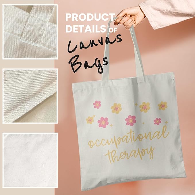 Occupational Therapist Gifts,OT Gifts, Occupational Therapist Canvas Tote Bags for Women, Reusable Grocery Bags