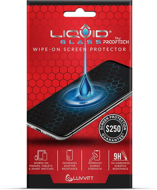 LIQUID GLASS Screen Protector With $250 Protection Coverage | Wipe On Scratch and Shatter Resistant Nano Technology for All Phones Tablets and Smart Watches - Universal Fit (New and Advanced)
