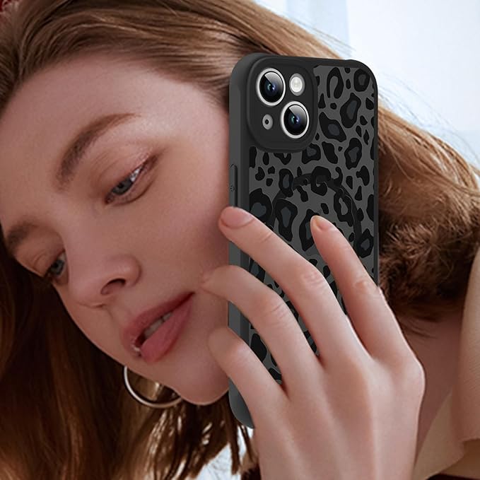 KANGHAR Case for iPhone 13 Phone Case [Compatible with Magsafe] Leopard Printed Pattern Cute Cheetah Protective Magnetic Case for Girls Women Men 6.1"
