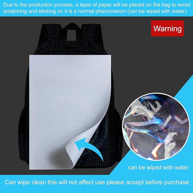 16" Shark Backpack for Boys, 3Pcs Kids Bookbag with Lunch Box, School Backpacks for Elementary Preschool Kindergarten (Blue)