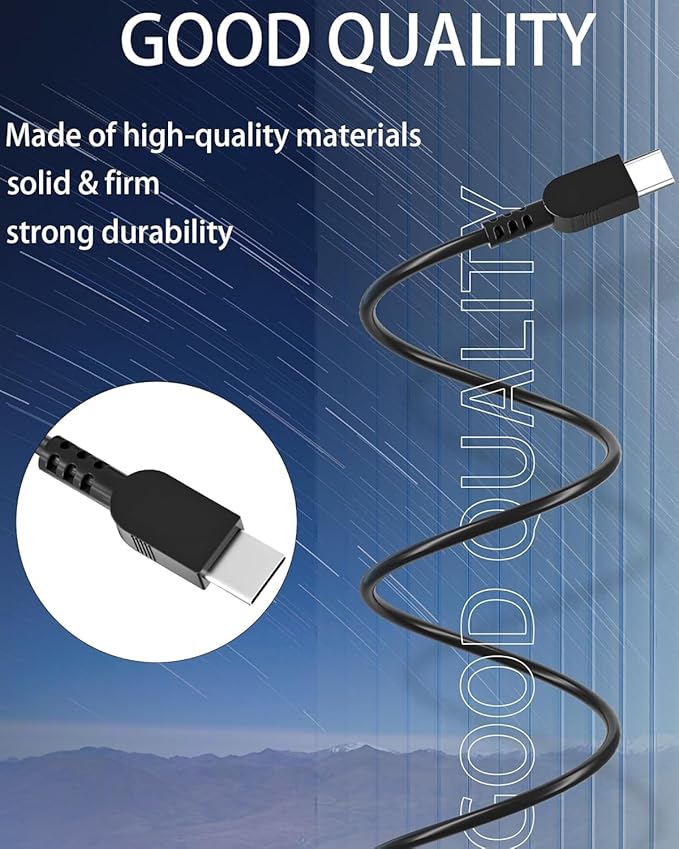 New Slim 65W USB C Laptop Charger Compatible with Lenovo Thinkpad Yoga Chromebook Computer Type C Fast Charging Power Cord AC Adapter