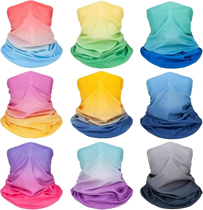 Neck Gaiter Sun Protection Face Mask for Men Women Breathable Head Wrap Headwear Balaclava Bandana