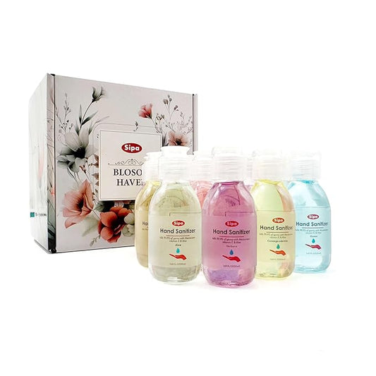 SIPA Hand Sanitizer 1.69 oz/ 50 ml, Gift Box, 8 Scent, Travel Size, Flip Cap Bottle each, Refreshing Soothing Gel with Aloe, and Vitamin E (Pack of 16)