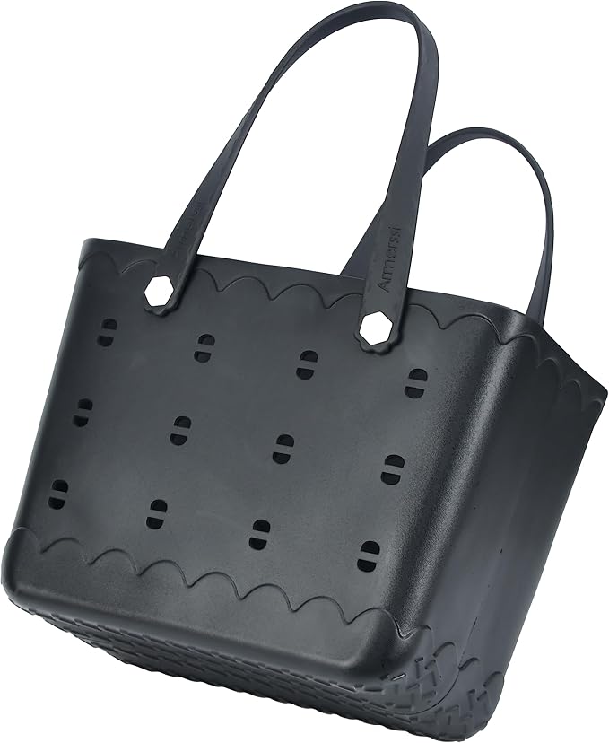 Armerssi Rubber Tote Bag For Women Large Rubber Beach Bag Waterproof Washable Handbag Durable Tote Bag Beach Swimming Travel