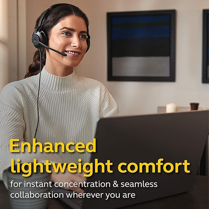 Jabra Evolve2 30 SE Wired Mono Noise-Cancelling Headset - Features 2-Mic Call Technology and USB-A Cable - Works with All Leading Unified Communications Platforms Such as Zoom and Google Meet - Black