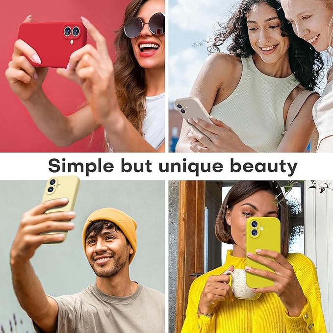 LOVE 3000 Designed for iPhone 17 Case, Premium Silicone [Compatible with Magsafe][Soft Anti-Scratch Microfiber Lining] Shockproof Protective Phone Case for Men Women 6.3", Creamy Yellow