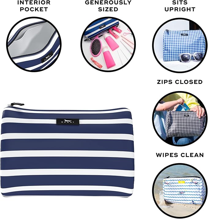 SCOUT Packin' Heat Toiletry Bag - Makeup, Toiletry & Cosmetic Bag, Fits Full Size Items, Inside Pocket, Water-Resistant, Zips Closed