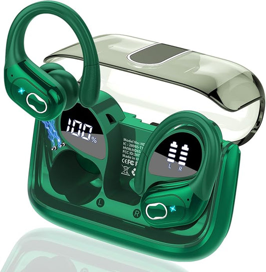 AI Translation Earbuds Real Time, 164 Language Translator Earbud 3-in-1 Bluetooth 5.4 Translator Earbuds with 6 Translation Modes, 75H Translators Headphones with APP for Travel Business, Dark Green