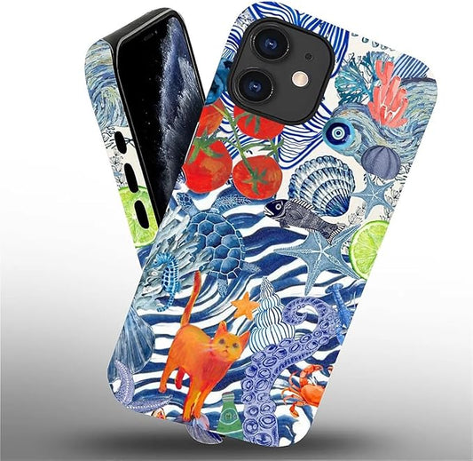 Case for iPhone 11,Leopard Cherry Shell Aesthetics for Woman Men Full Body Protective Cover Shockproof 2 in 1 Silicone + Hard PC Case for iPhone 11