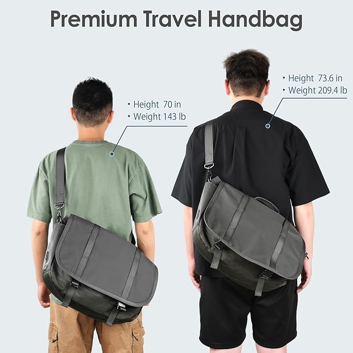 Expandable Messenger Bag Fit 16" Laptop for Men Women Work College Office Computer