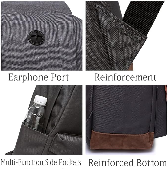 Backpack for Men Women,VASCHY Classic Water-resistant Lightweight Travel School Backpack Casual Daypack