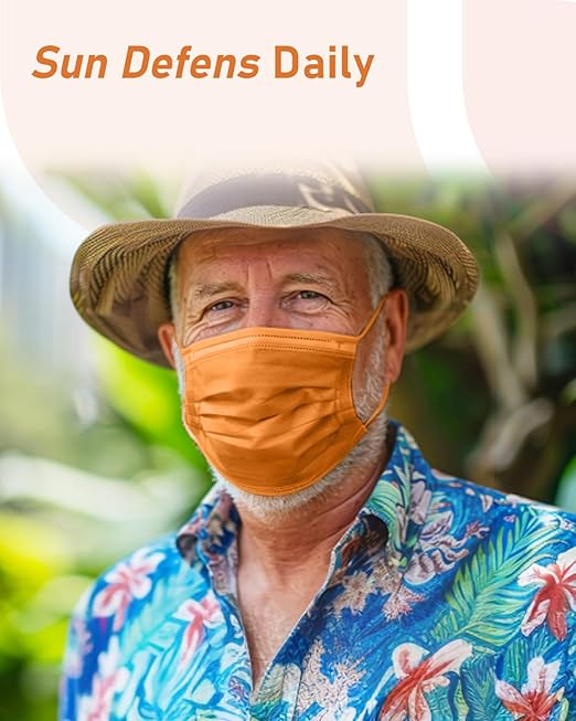 Face Masks Disposable 100 Pack, 4 Ply ASTM Level 3 Medical Grade, Breathable for Adult Outdoor Protection, Individually Wrapped for Home, School & Office, Autumn Symphony