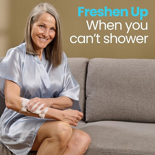 Scrubzz No Rinse Body Wash for Elderly, Rinse Free Cleansing Foam, Waterless Foaming Cleanser for Men and Women, Great for Camping, Gym and Post Workout, Hospital Stays and Post Surgery - 6 Pack