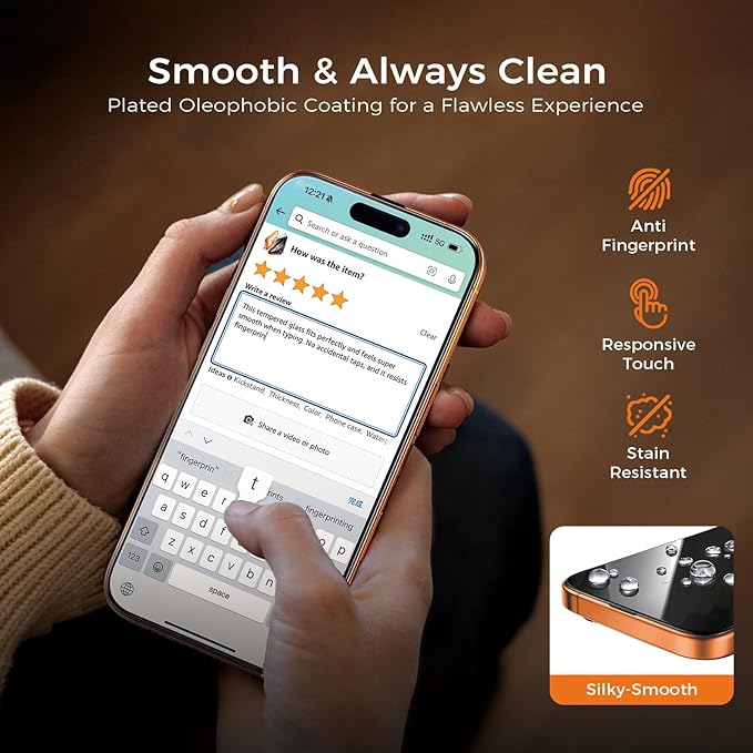 NeverBreak 9H+ Hardness for iPhone 17 Pro Max Screen Protector 12FT Military Grade Protection (Scratch, Shatter, Drop Resistance) Tempered Glass Full Edge Coverage Case Friendly 6.9" 2025, 2 Pack