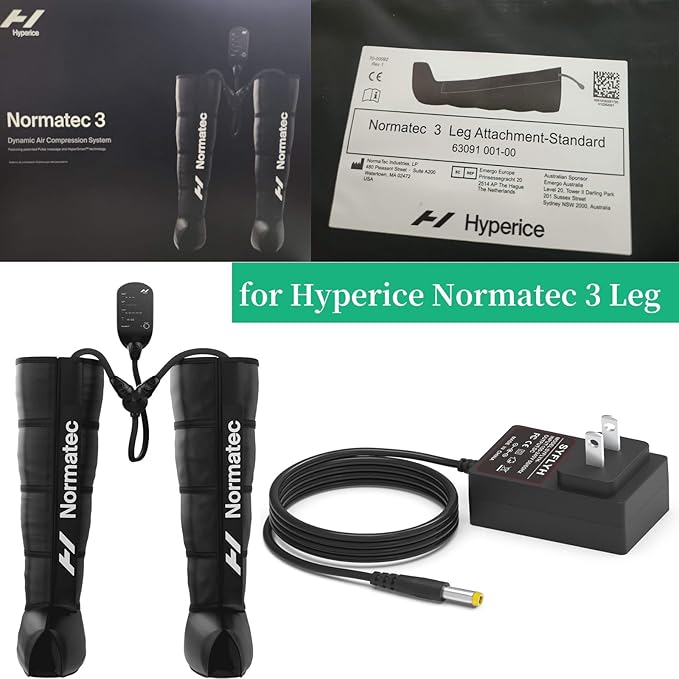 Replacemen Charger for Hyperice Normatec 2.0 Pro Leg Adapter for Normatec 30121 Power Supply Cord for 60030 001-03 60010 001-00 60000-001-03 System Pulse Recovery Massage Device