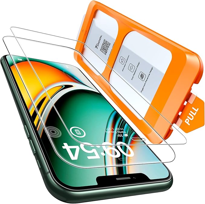 TOCOL for iPhone 11 Pro Screen Protector 9H Hardness Military Grade Shatterproof HD Tempered Glass Full Coverage Easy Installation Case Friendly 2 Pack