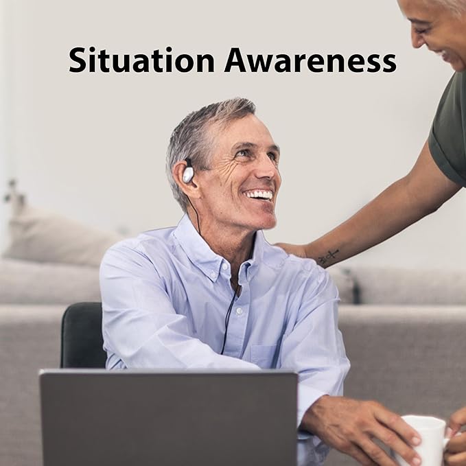 Avantree Resolve (Large) – USB-C Wired Open-Ear Earbuds w/Mic & Over-Ear Hook, for Seniors & Men w/Large Ears, Great for Office, Outdoor & Home