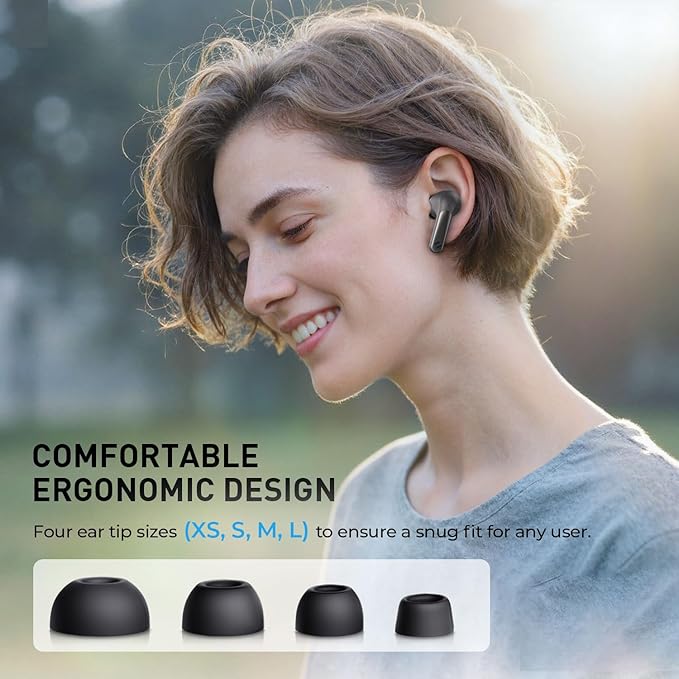 havit Wireless Earbuds Noise Cancelling, Bluetooth 5.4 Headphones with 4 ENC Noise Cancelling Mic, 40H Playtime, in-Ear Bluetooth Ear Buds 7 Preset EQs via App LED Display