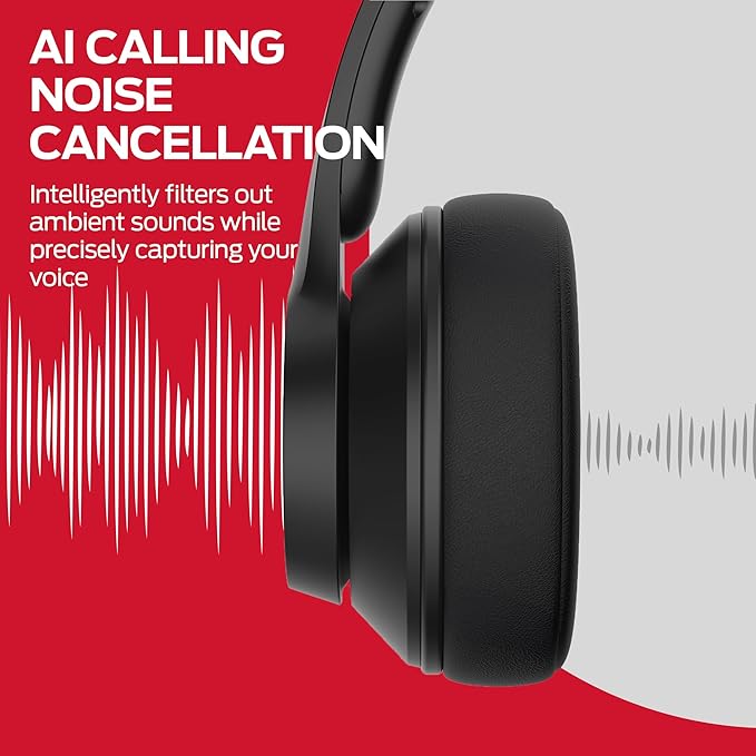 Monster Mission 100 Bluetooth Headphones, On Ear Headphones with Immersive Bass, Crystal Clear Call, 40H Playtime, Bluetooth 5.4, Comfortable Fit Wireless Headset for Travel Work