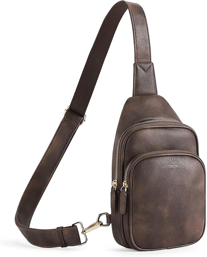 WESTBRONCO Small Sling Bag for Women Nylon Crossbody Sling Backpck Lightweight for Travel Casual Daily