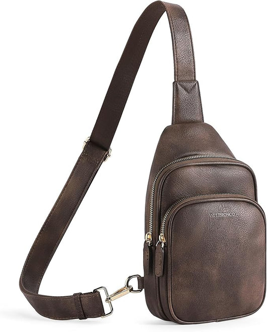 WESTBRONCO Small Sling Bag for Women Nylon Crossbody Sling Backpck Lightweight for Travel Casual Daily