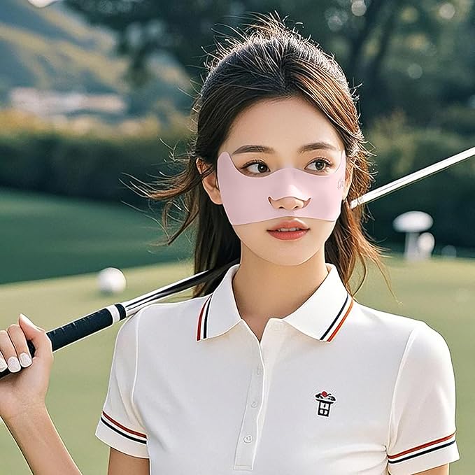 UPF50+ Half Mask,Face Shield,Sun Screen Protector for Face with Adjustable Ear Straps, Golf Visors for Women Golfers