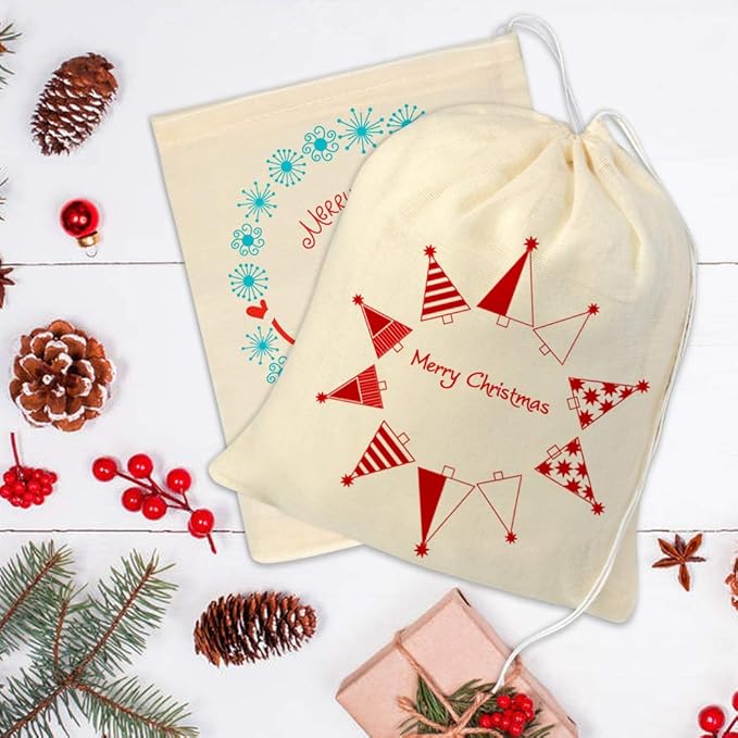 Tayfremn 100pcs Cotton Drawstring Bags, Reusable Muslin Bag Natural Cotton Bags with Drawstring Produce Bags Bulk Gift Bag Jewelry Pouch for Party Home Storage Wedding(6 by 7.9 inches)