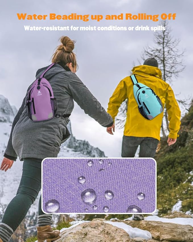 Sling Bag for Women, Crossbody Bag for Men, Cross Body Hiking Backpack, Travel Daypack, Chest Pack with Chest Phone Holder