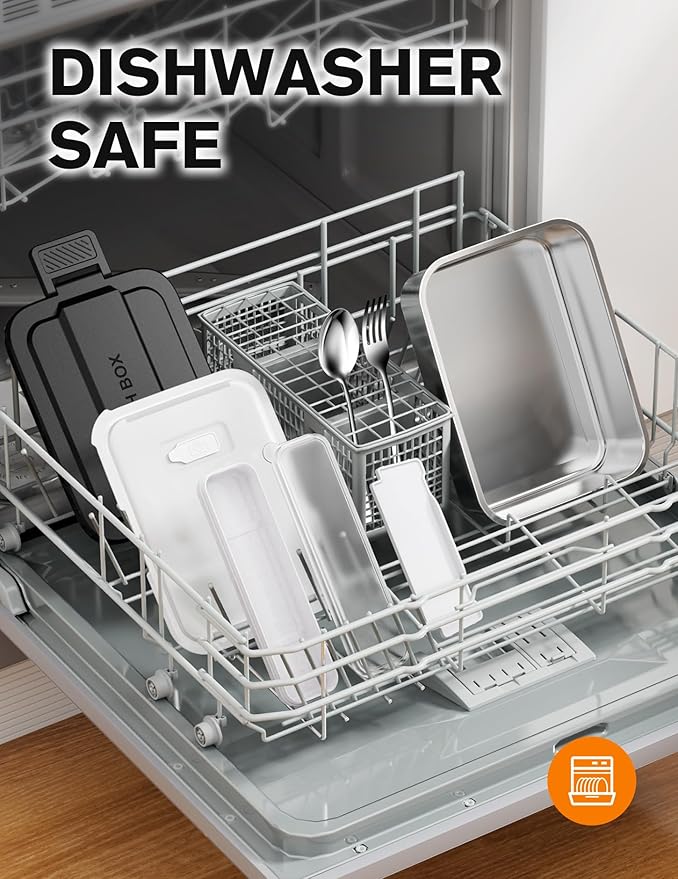 EAST OAK XL 6.3-Cup Cordless Electric Lunch Box for Adults, Heated Lunch Box for Men with Scheduled Heating, Portable Car Food Warmer with Utensils, Two-Tier Bag, Removable Divider