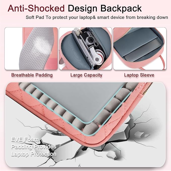 Weitars Lunch Backpack for Women,15.6 Inch Laptop Backpacks Travel Backpack for Women,Work Back pack,Teacher Nurse Back pack Insulated Lunchbox Backpacks