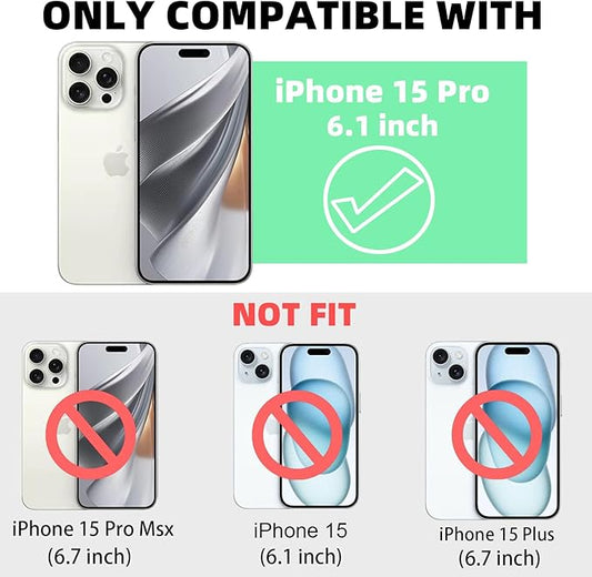 for iPhone 15 Pro Case Magnetic,Soft Cute Luxury Leopard Cheetah Pattern Plating Glitter Bling Phone Case Compatible with MagSafe Clear Shockproof Back Cover for Women Girl 6.1"-Gold