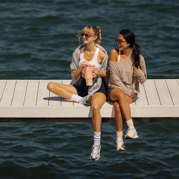 STANLEY Quencher H2.0 Tumbler with Handle and Straw 30 oz | Flowstate 3-Position Lid | Cup Holder Compatible for Travel | Insulated Stainless Steel Cup | BPA-Free | Pink Mesa Sunset