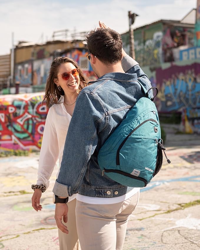 WATERFLY Sling Bag Sling Backpack Small Crossbody Shoulder Bag for Men Women Traveling Cycling Hiking Daypack