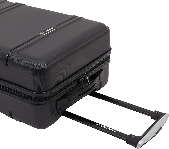 Travelers Club Skyline Spinner Luggage, Black, 20-Inch Carry-On