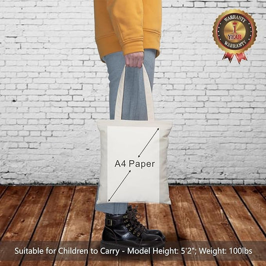 TOPDesign 30-Pack Economical 11.8"x13" Cotton Tote Bags, Lightweight Small Reusable Grocery Shopping Cloth Bags, Suitable for DIY, Advertising, Promotion, Gift, Activity