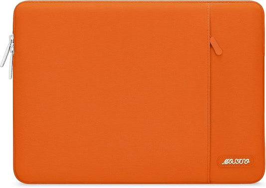 MOSISO Laptop Case 14 inch, 14 inch Laptop Sleeve Compatible with HP Lenovo Dell ASUS Acer, HP Stream, Dell Latitude, Lenovo IdeaPad, Polyester Vertical Computer Sleeve Bag with Pocket, Orange