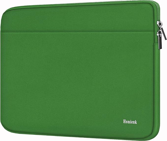 Laptop Sleeve Case 14 inch, Shockproof Protective Notebook Cover Bag with Accessory Pocket, Durable Carrying Laptop Case Compatible for MacBook HP Lenovo Dell Asus Acer, Green