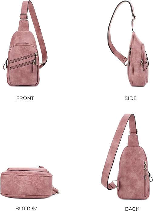 JESSIE & JAMES Jeannie Unisex Multi-Pocket Concealed Carry Sling Bag Crossbody Backpack Purse