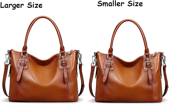 HESHE Genuine Leather Purses and Handbags for Women Tote Shoulder Bag Satchel Purse Top Handle Bags Hobo Crossbody Purse