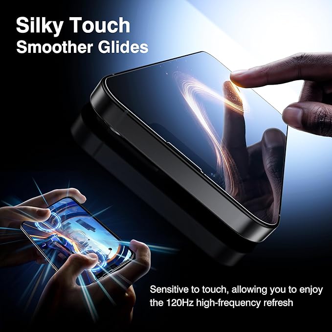 EZ-GLAZ- 4 Pack for iPhone 14 Screen Protector [6.1"] With 2 Pack Camera Lens Protector, 9H+ Hardness 12FT Military Grade Shatterproof Scratch Resistant Durable Tempered Glass Film with Flawless Fit Kit, HD Clear