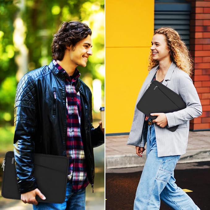 15.6 inch Laptop Case, Durable Computer Carrying Bag Protective Case Briefcase Handbag with Front Pocket, Laptop Sleeve Cover for 15.6 Inch HP, Dell, Lenovo, Asus, Notebook, Grey