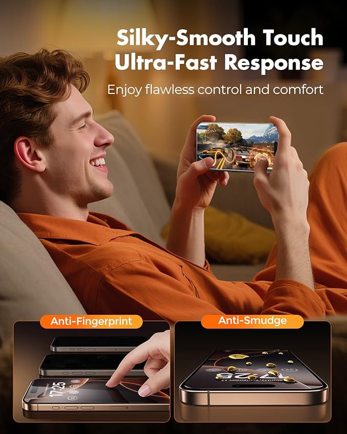 UNBREAKcable 2+2 Pack for iPhone 16 Pro Max Screen Protector & Lens Protector 【Military-Grade】【Easy Install】【Efficient Night Shot】9H+ Shatterproof Tempered Glass Film,Bubble-Free&Anti-Fingerprint ,Case Friendly-6.9 inch