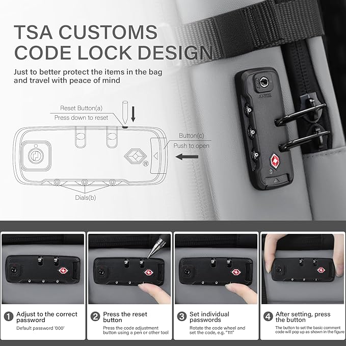 Travel Backpack with Vacuum System,60L Expandable Vacuum Backpack Travel with TSA Lock,17.3 inch Laptop Backpacks Vacpack Backpacks with Vacuum(Grey,No Air Pump)