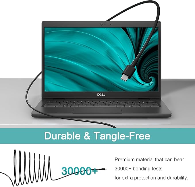 130W USB C Laptop Charger Compatible with Dell XPS 15/17,9575，Precision 5750 5570 5550 5530 3551 3550 3560 Latitude 5420 5510 7410 7310 7210 9410 9510 AC Cable
