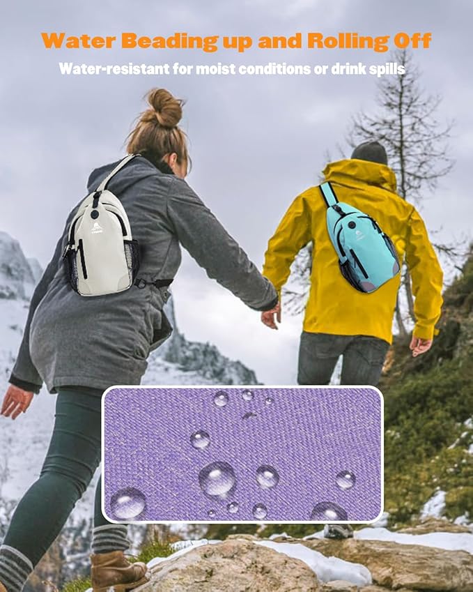 Sling Bag for Women, Crossbody Bag for Men, Cross Body Hiking Backpack, Travel Daypack, Chest Pack with Chest Phone Holder