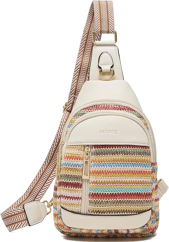 Womens Sling Bag Crossbody Bags for Women Vegan Leather Sling Backpack Daypack Fanny Pack Crossbody Purse Travel