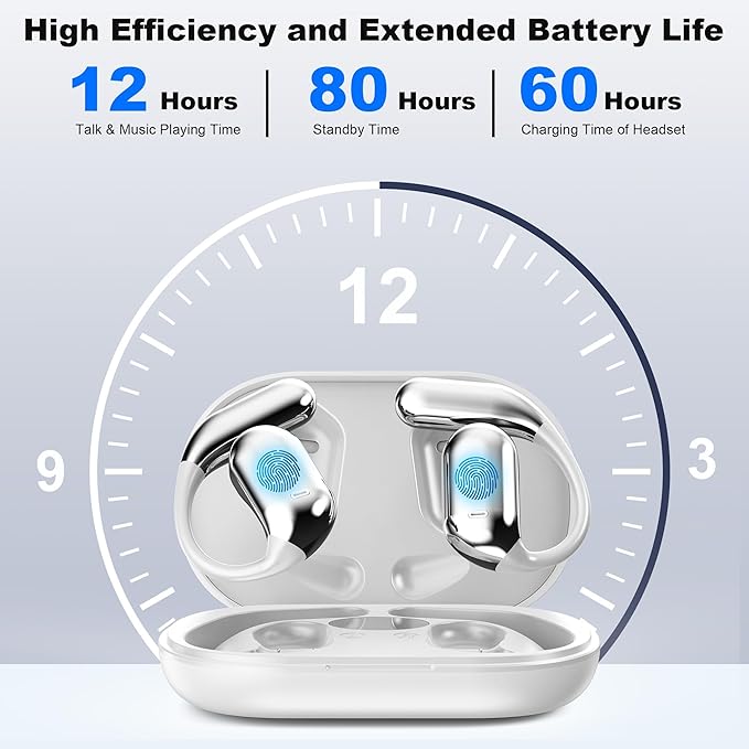 Wireless Earbuds, Language Translation Earbuds, 3-in-1 AI Translator Earbuds Real Time Translating Earbuds for 144 Languages, HF Sound, Bluetooth 5.4 Headphones for Travel Sport Business (White)