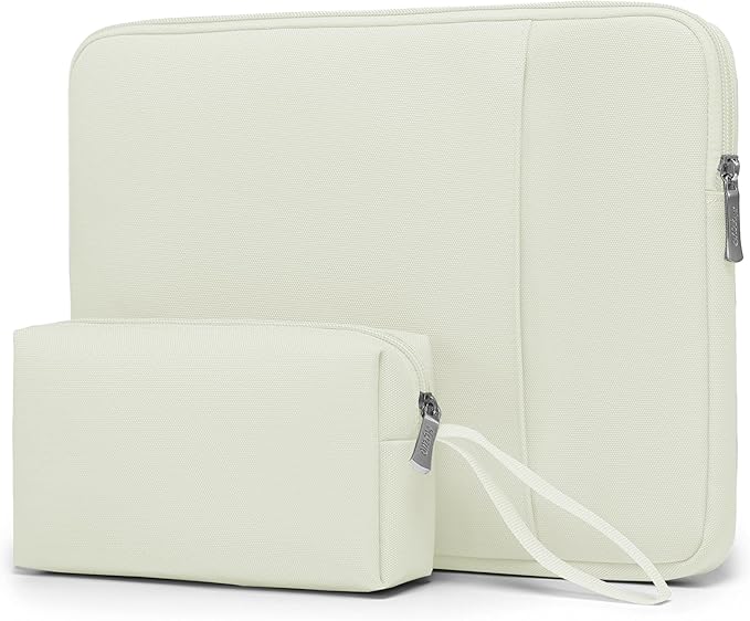 HYZUO 13.3-14 Inch Laptop Sleeve Bag Set for MacBook Pro 14 M4/M3/M2/M1, MacBook Air/Pro 13.3, 13.5"/13.8" Surface Book/Laptop, Notebook Case for 13.3" HP Dell Lenovo Asus Acer, Beige